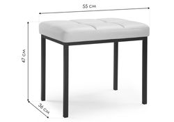 Банкетка Дион кожзам d1 / черный матовый