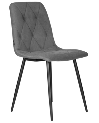 Стул обеденный DOBRIN CHILLY ROMBO, Серый Simple 33, основание черное