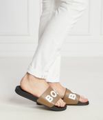 Шлепанцы Kirk Slid rblg N BOSS BLACK - коричневый(50498241)