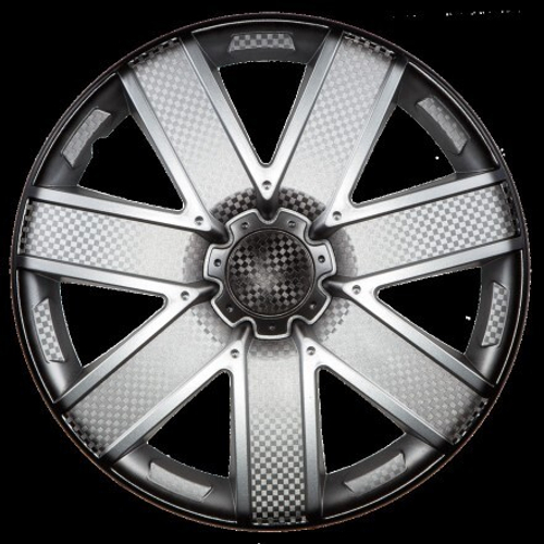 Колпак колеса R13 Галакси серебристо-черный (в мешке 4 упак) (LION)