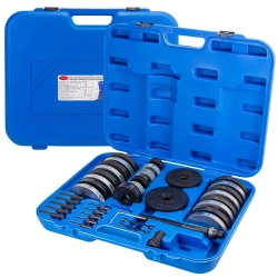 Набор инструментов для ступичных подшипниковVAG(?62 мм:VWLupo,AudiA2 1.21,?66 мм:VWPolo,Fabia,?72 мм:VWPolo,Fabia,?85 мм:VWT5/Touareg/Multivan)в кейсе RockForce##Rock FORCE RF-4305