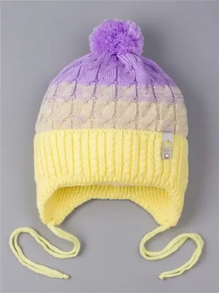 Шапка для девочки осенняя с завязками