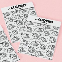 Ткань бязь единороги