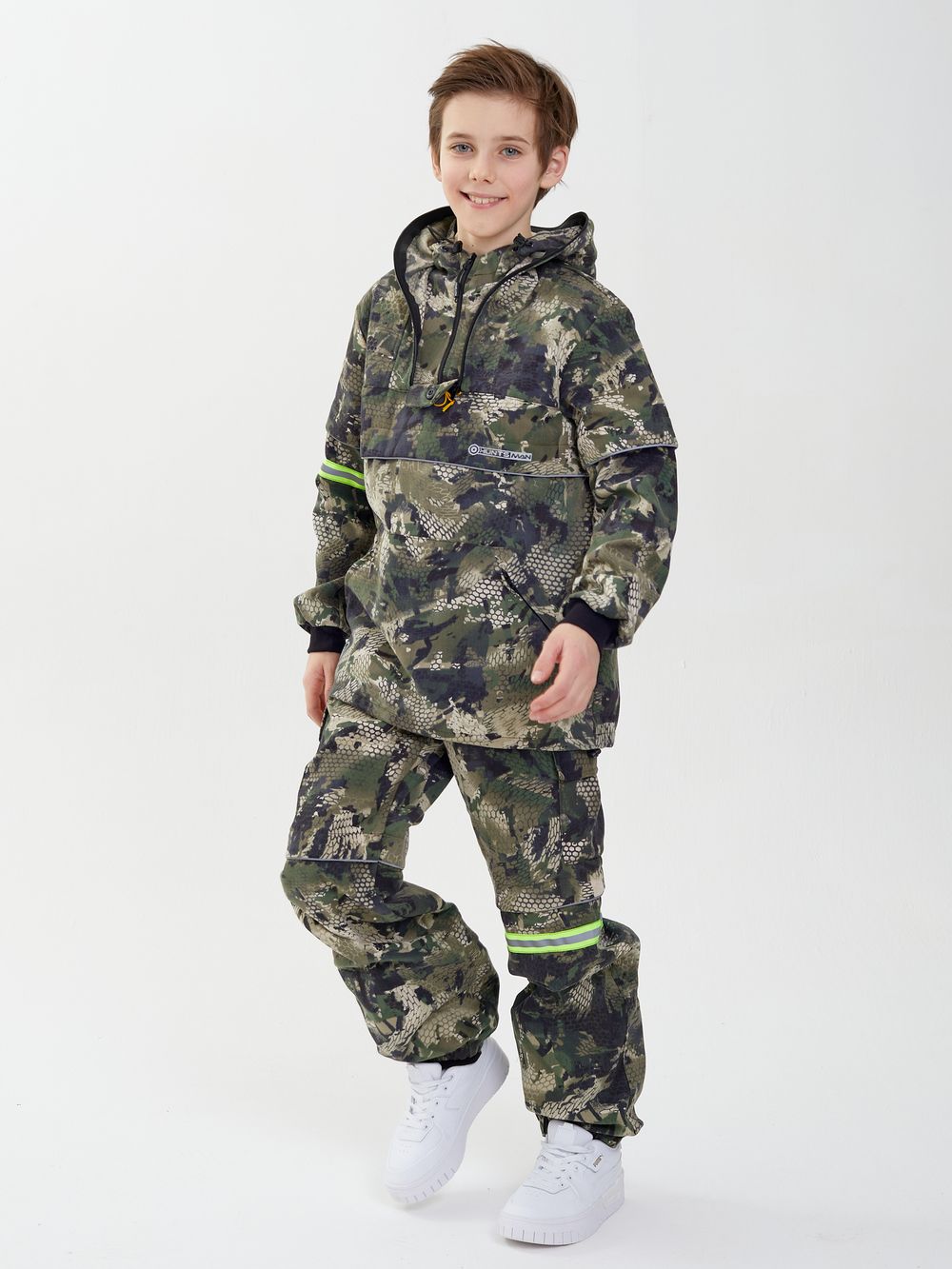 Костюм летний Антигнус-Детский ткань Твил-Пич цвет Зеленый питон