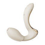 Белый вибромассажёр для зоны G с пульсацией, вакуумной стимуляцией и функцией нагрева Zalo Talis G-Spot PulseWave Vibrator Ivory White