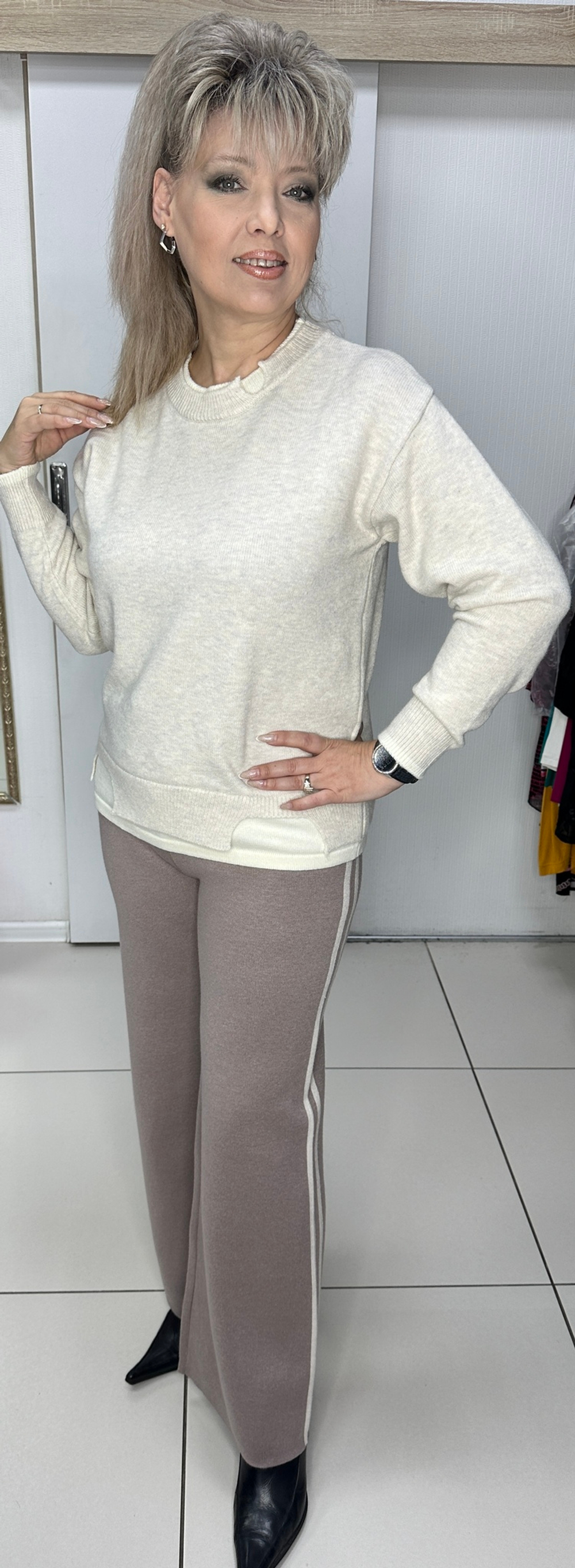 Джемпер, имитация двойки