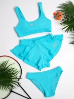 купальник раздельный Nike спортивный 3 в 1 топ с шортами