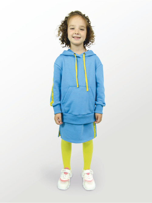 Худи для детей, модель №1, рост 116 см, голубой