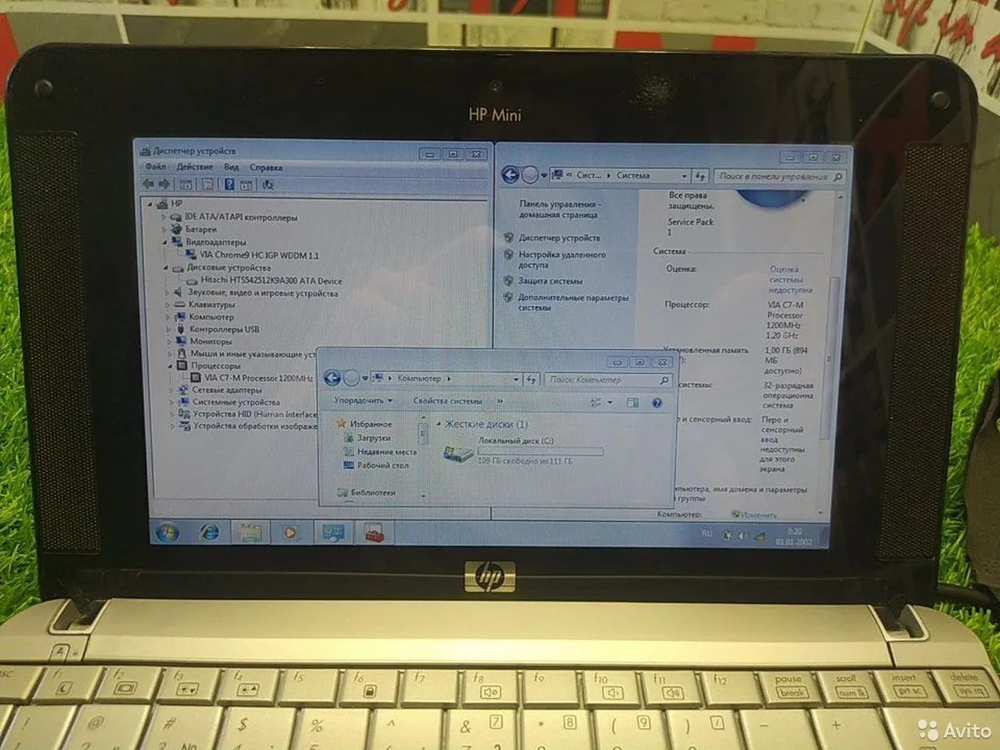 Ноутбук HP 120GB/1GB/VIA Chrome 9/VIA Chrome 9