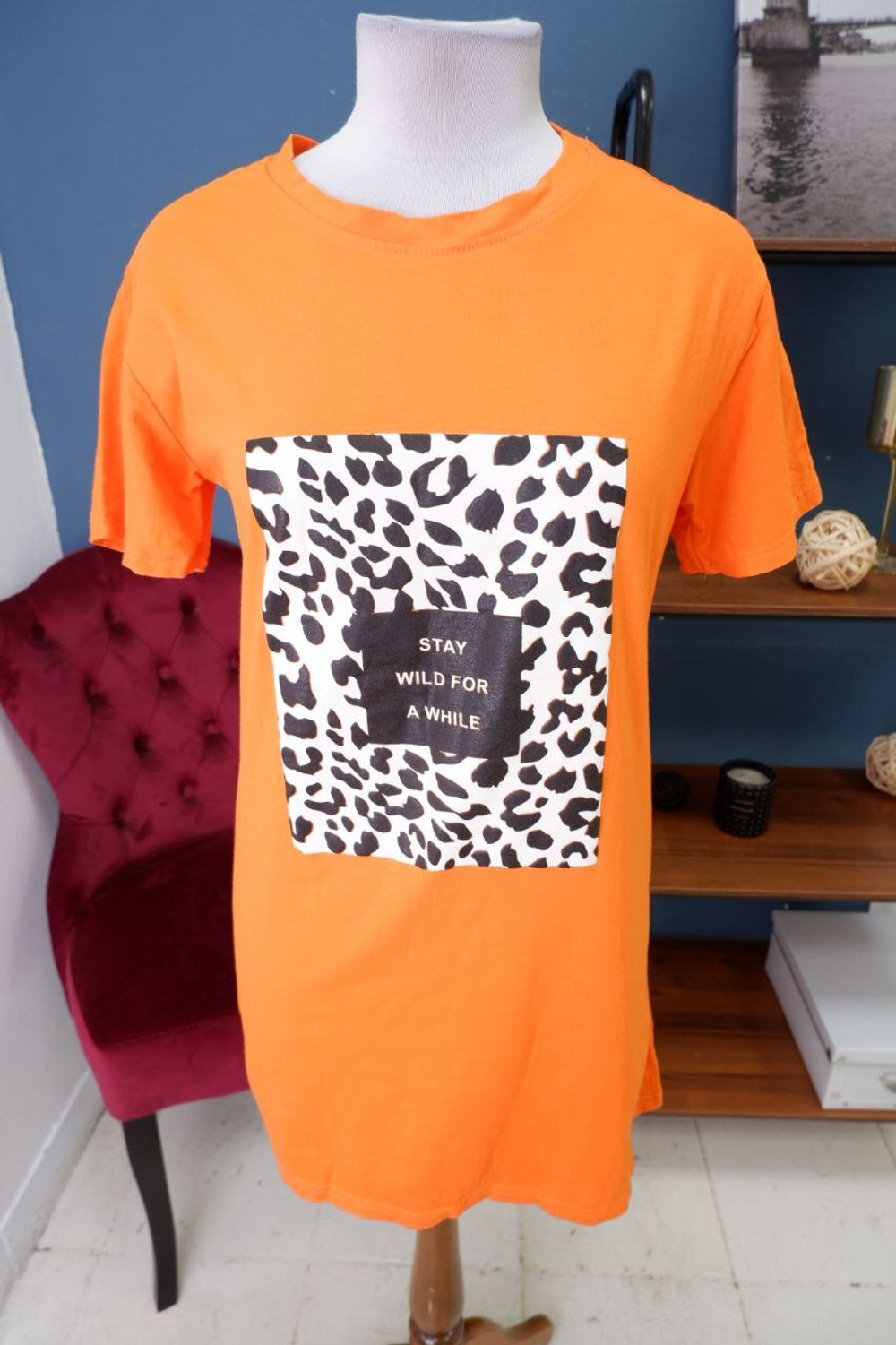 Туника яркая с принтом 48 размер