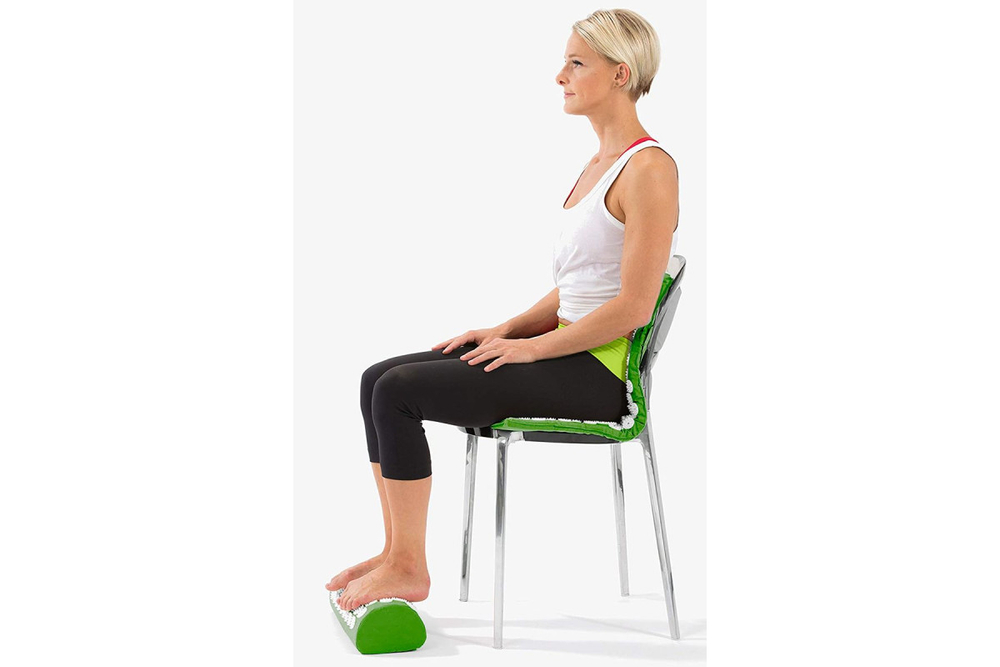 Набор: коврик и валик для акупунктуры CleverCare, цвет зеленый