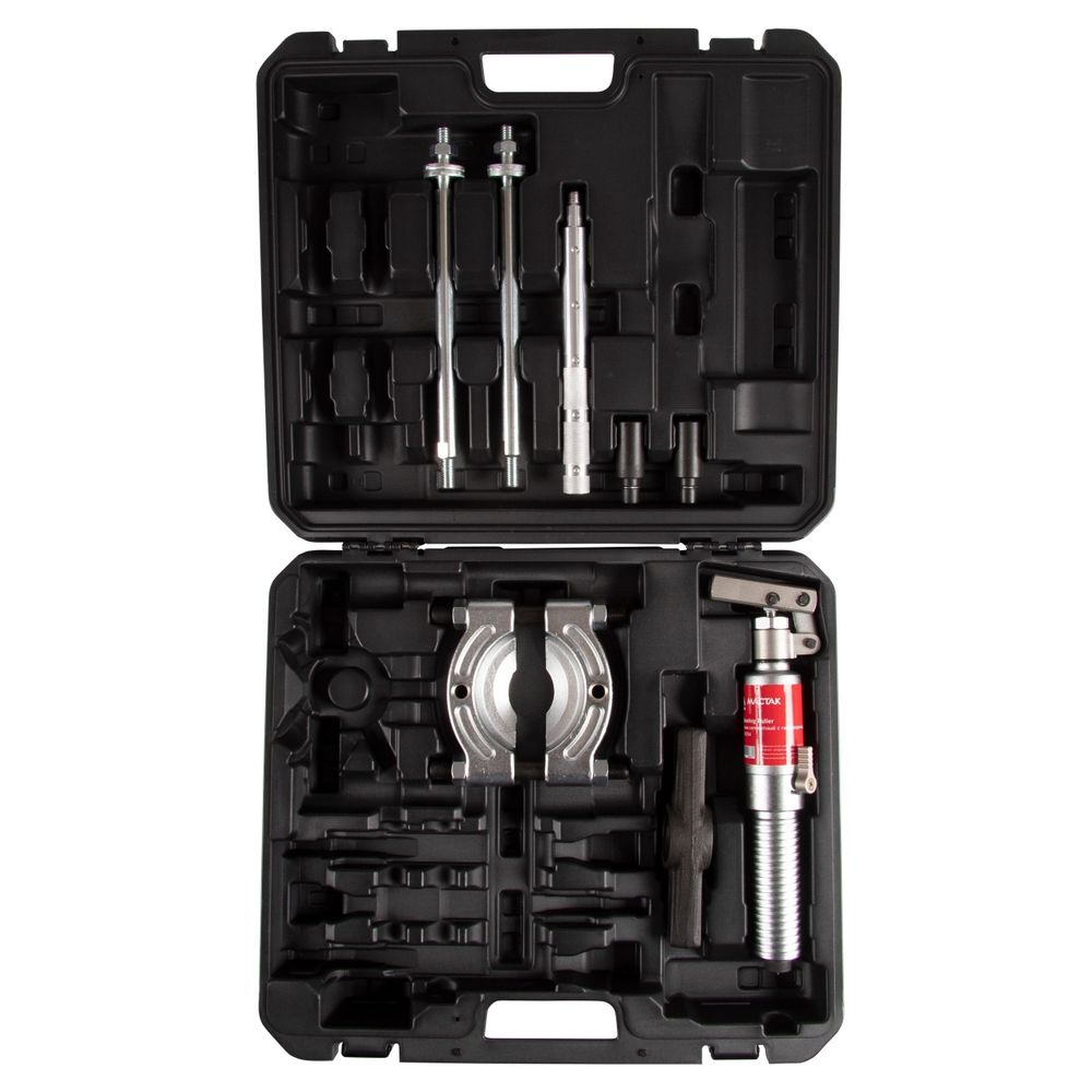 МАСТАК (104-19706) Съемник подшипников гидравлический, 6 т, 28-150 мм, сегментного типа, с совмещенным насосом