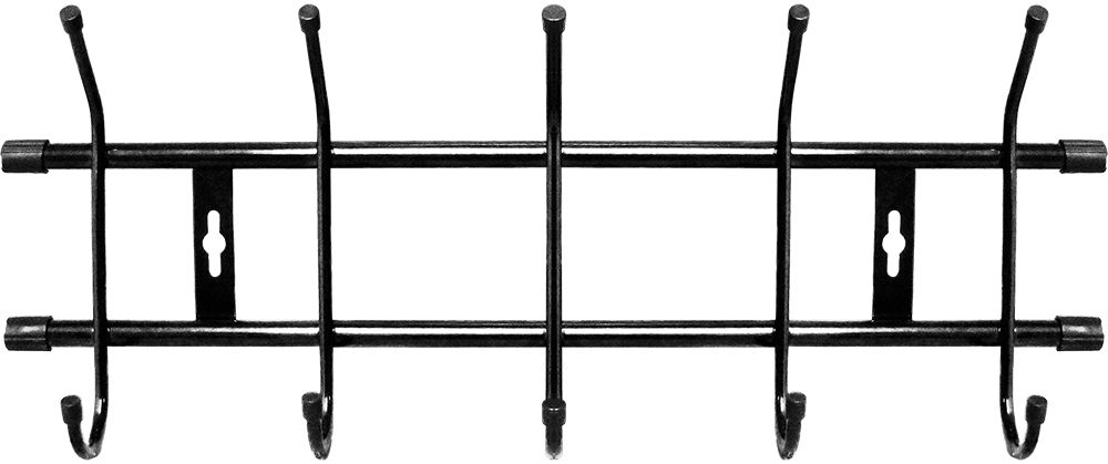Вешалка настенная ВН5 арт.ВН5/Ч 5 крючков (черная)