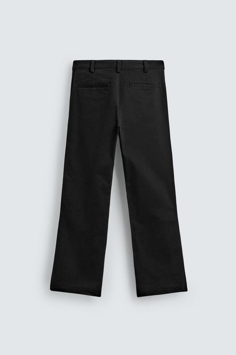 ZARA БРЮКИ FLARE FIT ИЗ ТВИЛА, ЧЕРНЫЙ