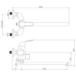 Смеситель Lemark Swan LM5451BG универсальный