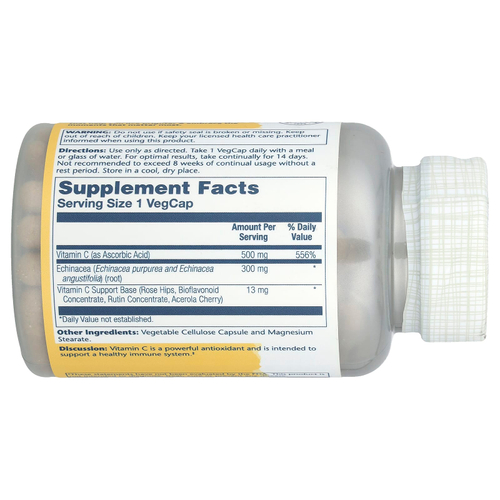 Solaray, Витамин C в эхинацеи, 120 капсул в растительной оболочке