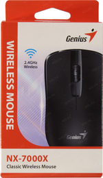 Genius Wireless Mouse NX-7000X <Black> (RTL) USB  3btn+Roll  (31030033400)