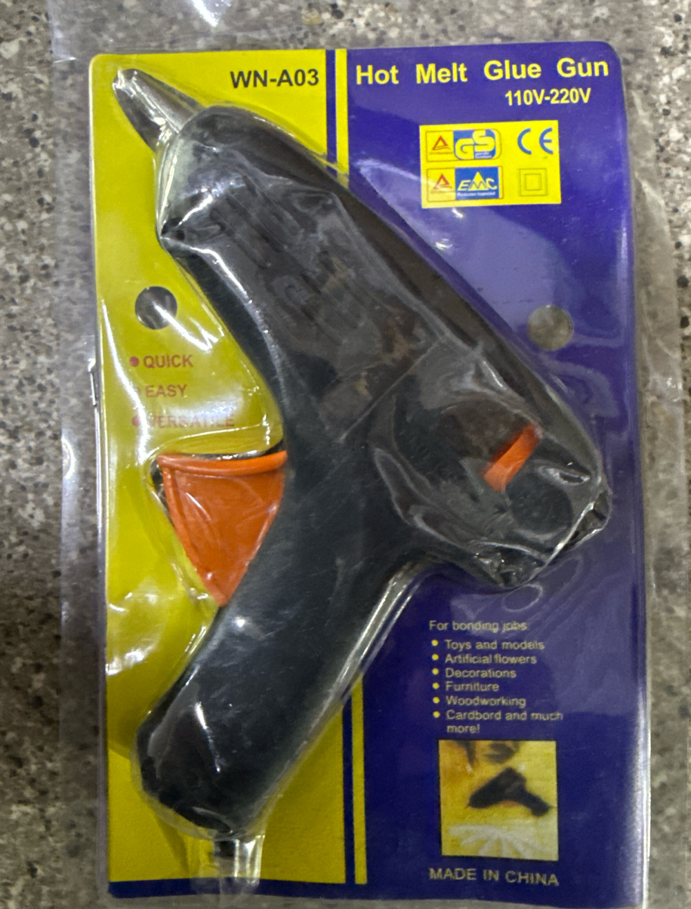 Пистолет клеевой черный 60W