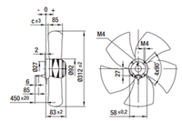 Вентилятор осевой A4E315-AC08-18
