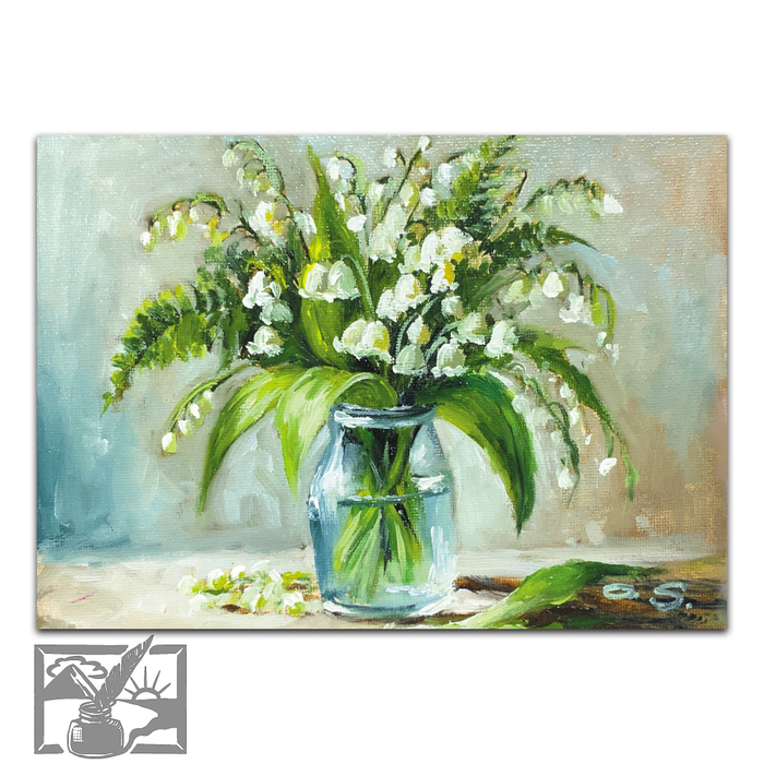 Открытка почтовая. Соколова Ольга. Ландыши