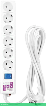 Сетевой фильтр Power Cube Куб SPG(5+1)-16B-0,5М