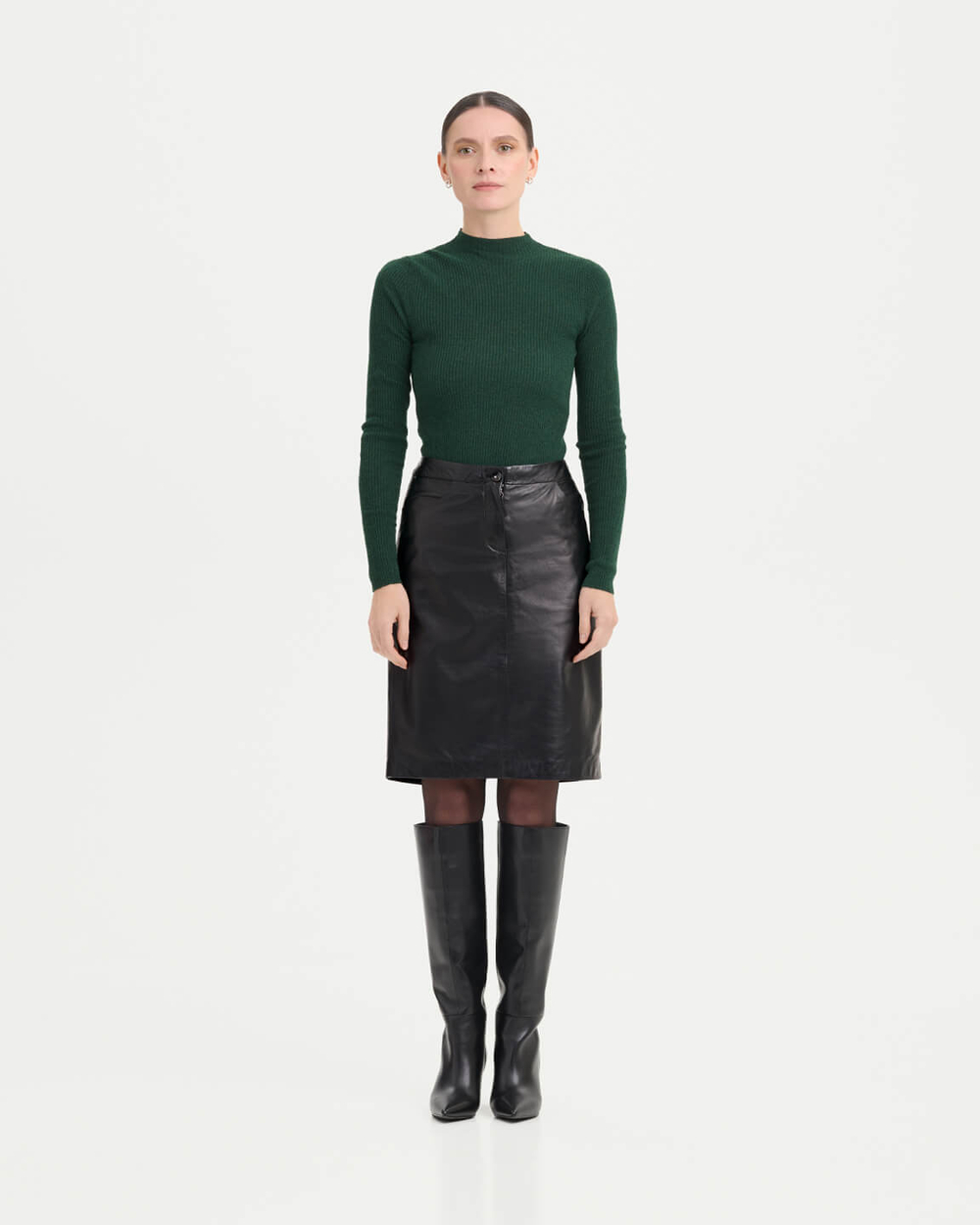 Юбка из натуральной кожи