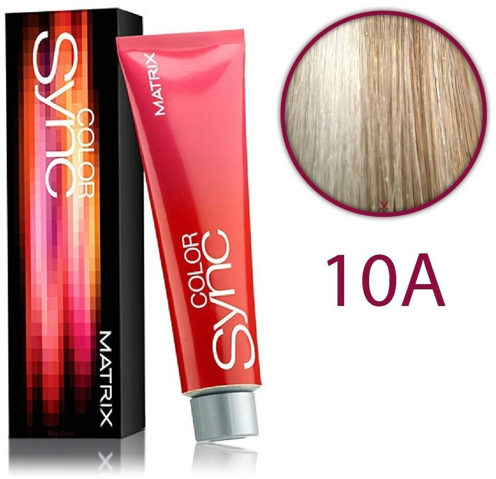 Matrix Краска для волос без аммиака SoColor Sync Pre-Bonded 10А Очень-очень светлый блондин пепельный, 90мл