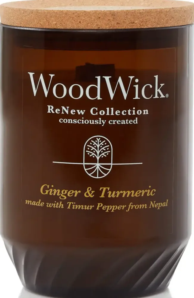 WOODWICK RENEW LARGE CANDLE GINGER &amp; TUMERIC CANDLE 609 GR
