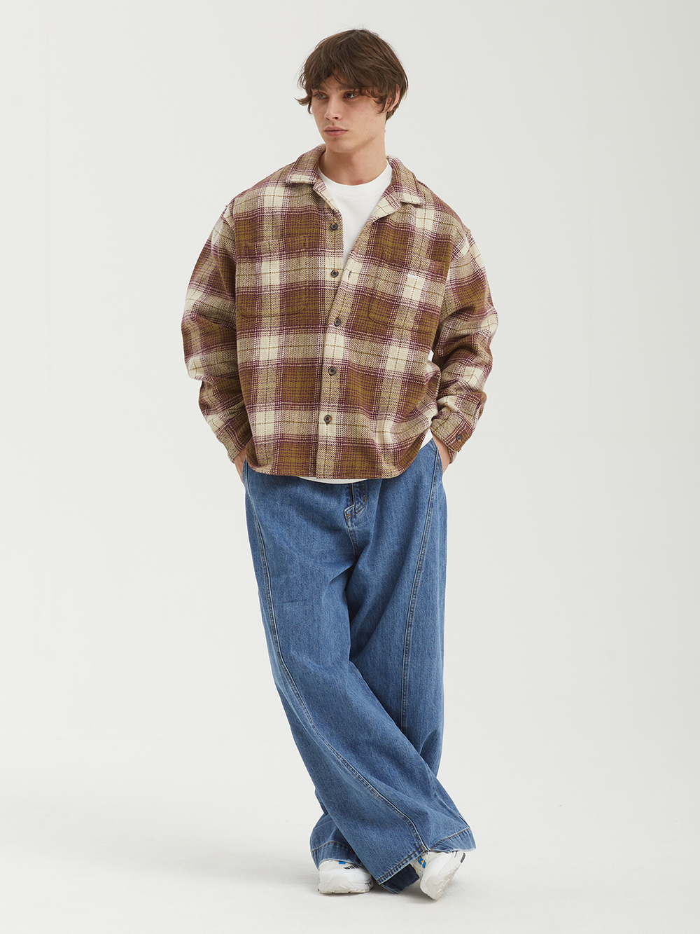 Джинсы (Wide Fit) Wide Curved Denim Pants