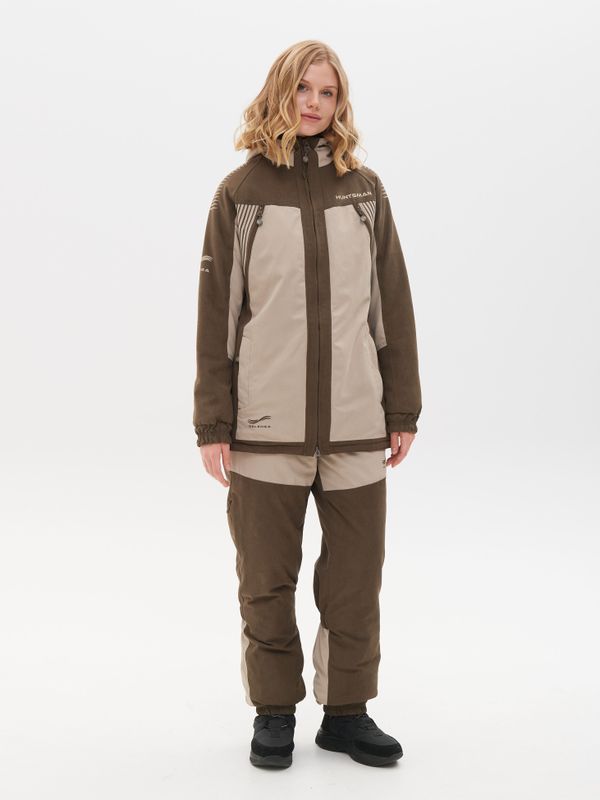 Костюм демисезонный женский Селенга ткань Исландия цвет Коричневый/Бежевый