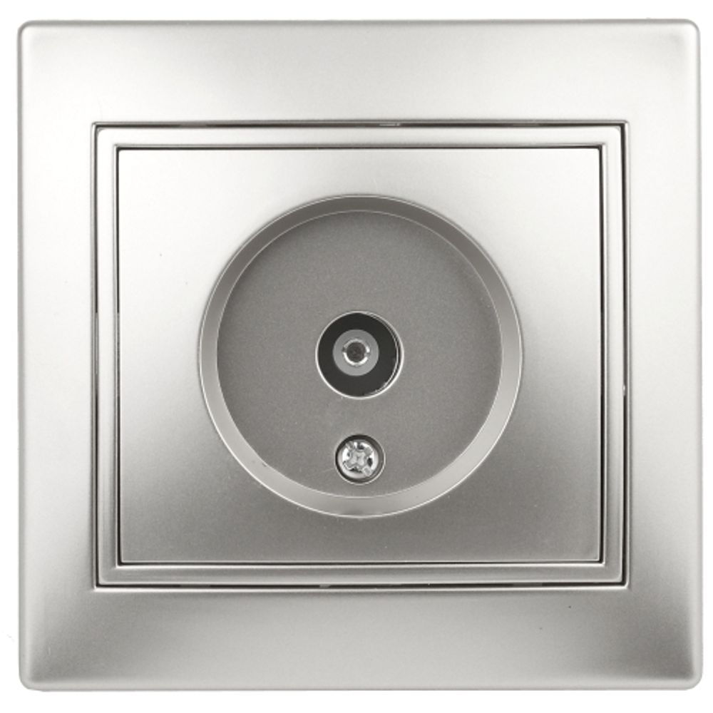 Розетка Intro Plano 1-301-03 TV одиночная, IP20, СУ, алюминий | Intro