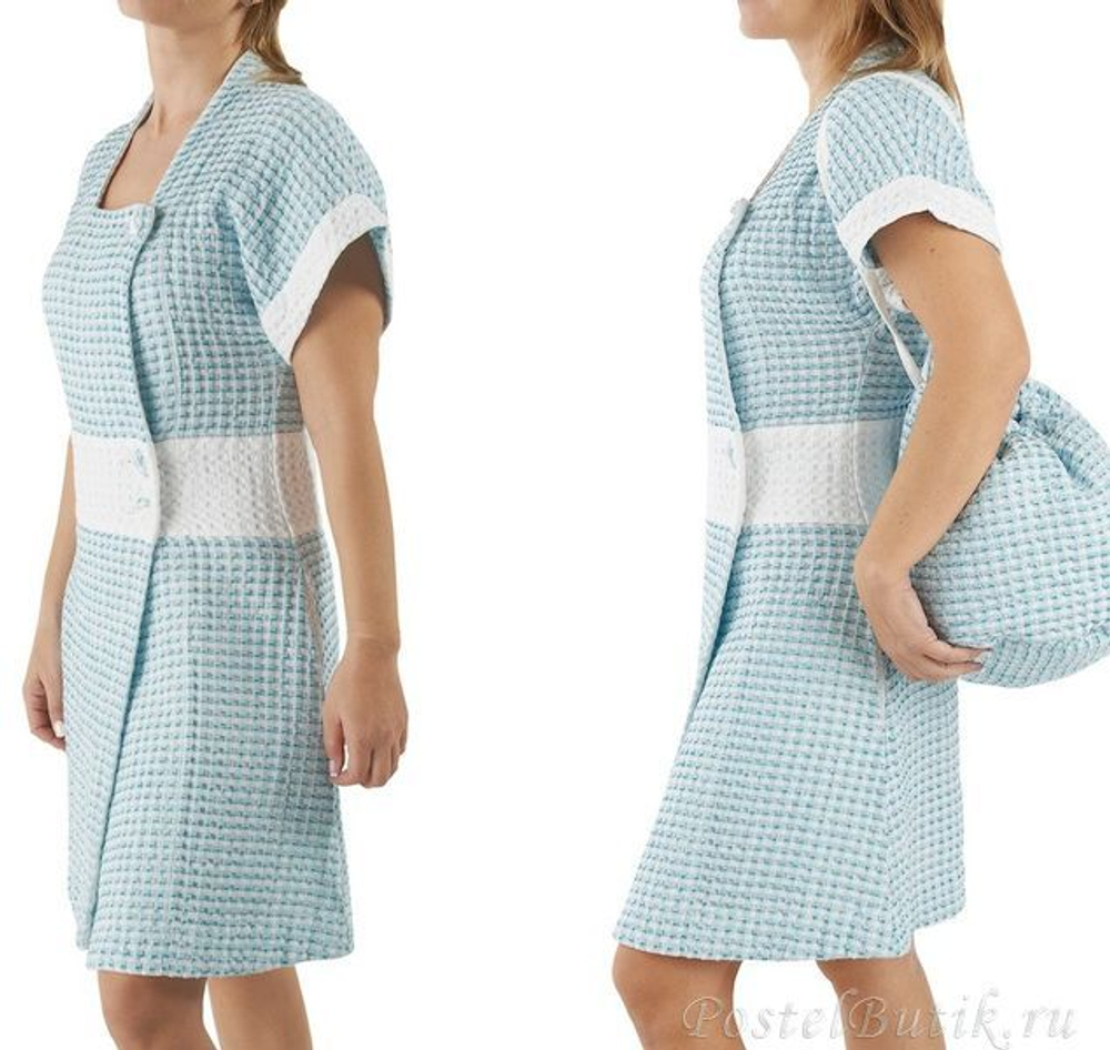 Элитный халат вафельный Helena 302 Peacock от Abyss & Habidecor Португалия