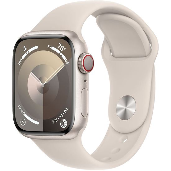 Apple Watch Series 9 GPS + Cellular 41mm Starlight Aluminium Case with Starlight Sport Band