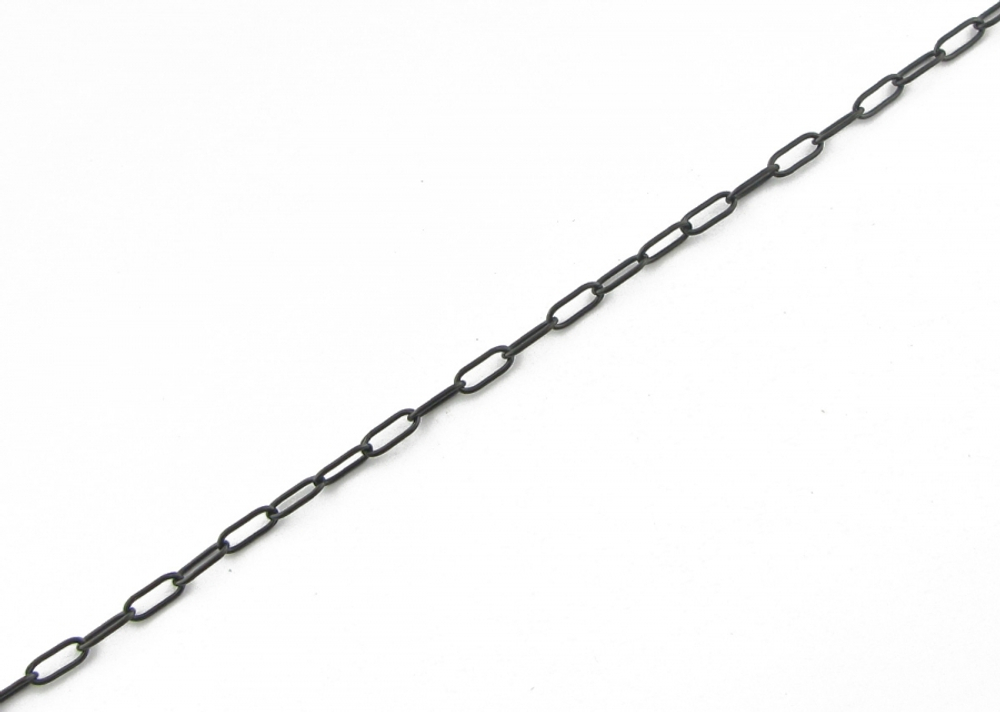 f010-ч Цепочка овальное звено 5*2мм, нерж. сталь с чернением, метр