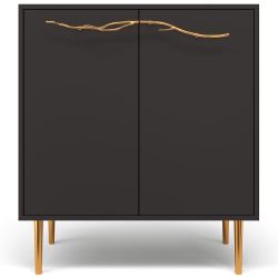 Комод Арт Колор matte Стайл Голд с 2 полками Терпкий коричневый матовый