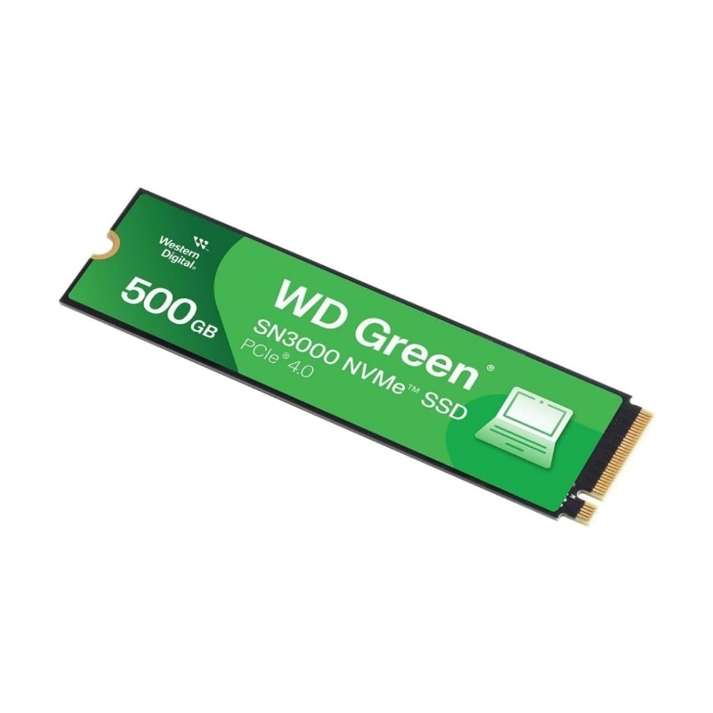 Твердотельный накопитель SSD 500GB WD Green SN3000, PCI-E 4.0 x4 M.2 2280, [R/W - 5000/4100 MB/s]