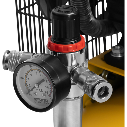 Компрессор воздушный рем. привод BCV2300/100, 2,3 кВт, 100 литров, 440 л/мин// Denzel