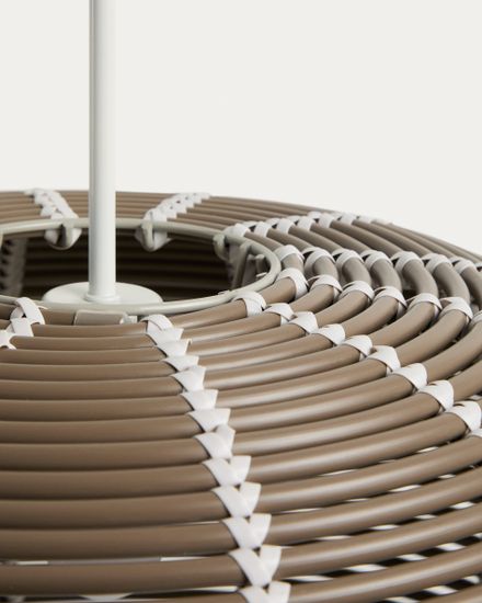 Абажур Garoina для уличного светильника из искусственного бежевого ротанга, 50 см