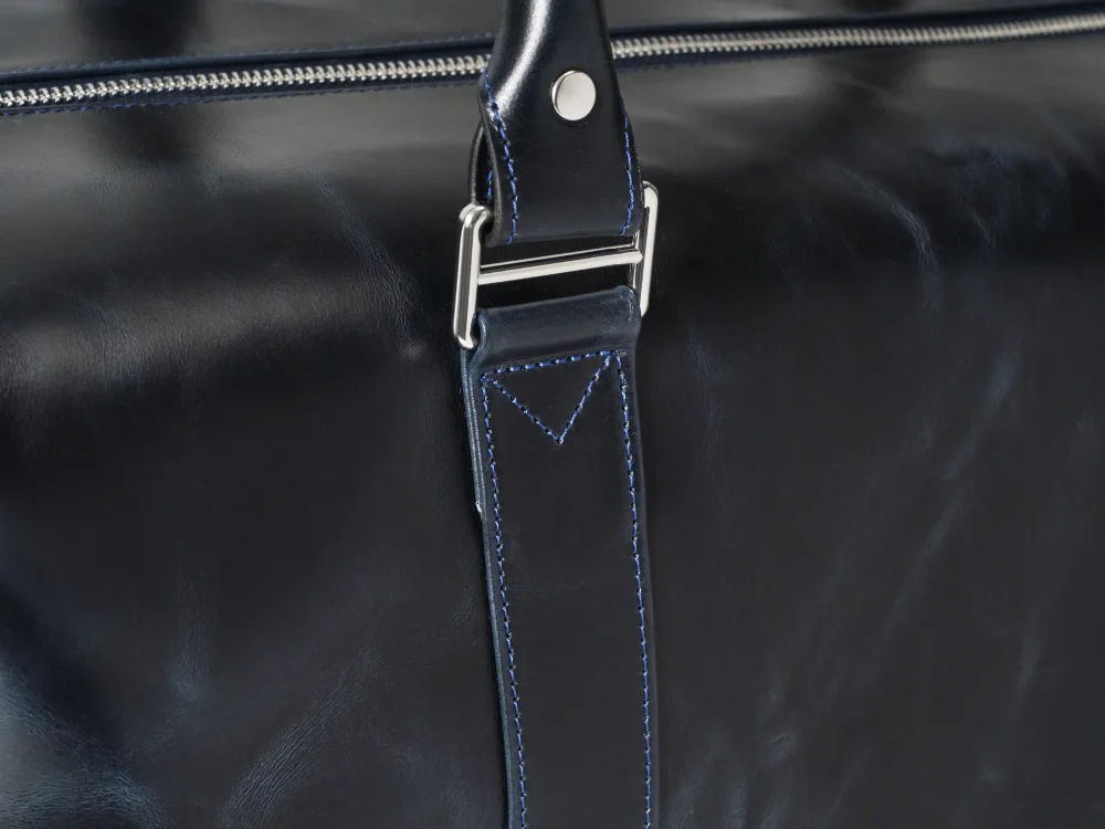 Дорожная сумка из натуральной кожи "Atlas Dark Blue"