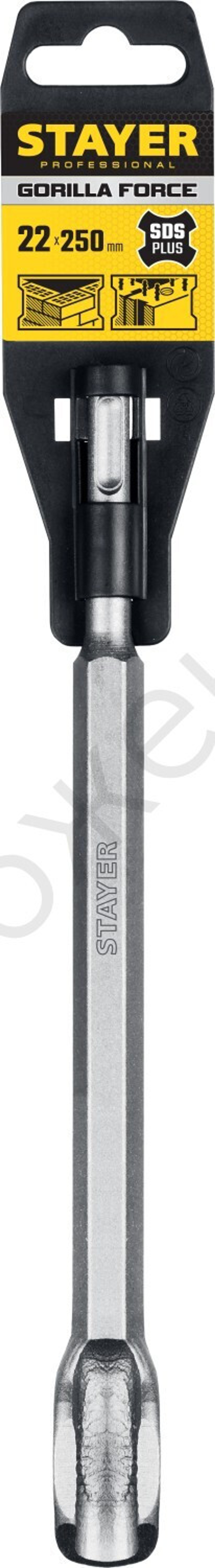 STAYER Gorilla Force SDS-Plus Зубило-штробер полукруглое 22 х 250 мм
