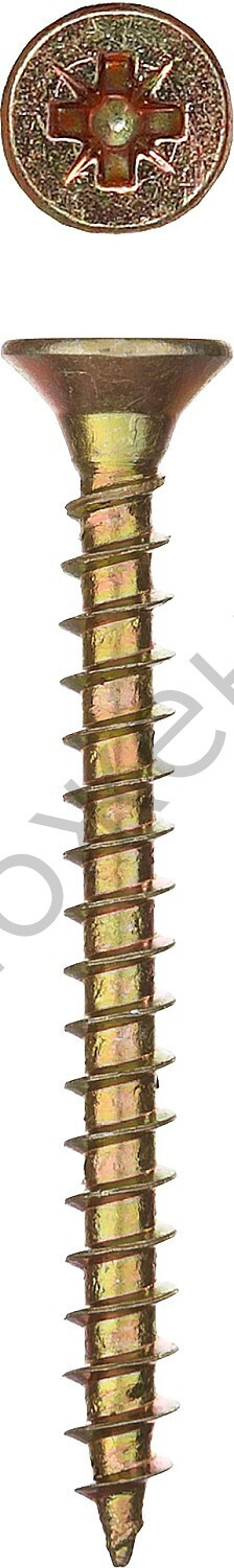 ЗУБР СУ-Ж 40 х 4.0 мм, желтый цинк, универсальный саморез, 35 шт (300396-40-040)