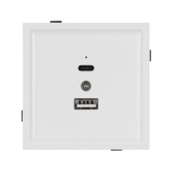 Механизм USB розетки SCT-TENDO-MUAC-PL-WH (5V, 3A, QC3) (Arlight, Белый) 054094
