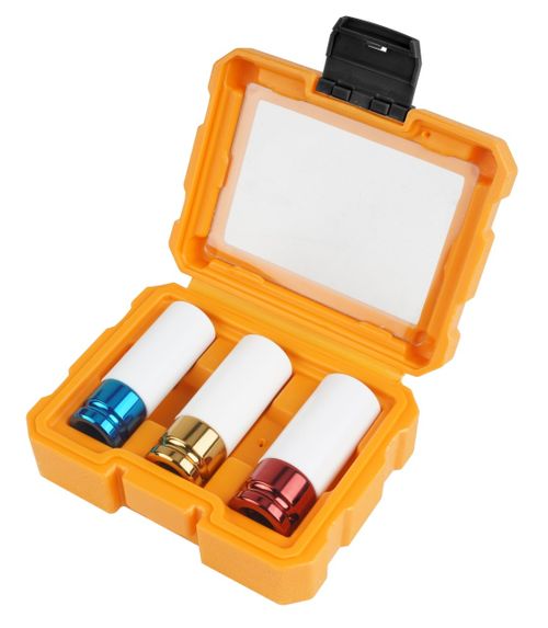 TOLSEN (TT15510) Набор ударных глубоких торцевых головок 1/2", шестигранные, 17, 19, 21 мм