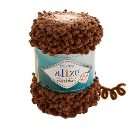 Пуффи файн омбре батик (Puffy fine ombre batik ) пряжа Alize 100%микрополиэстер 500г/73м (7262)