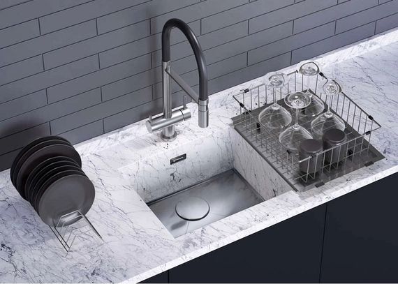 Крыло для мойки съемное OMOIKIRI RE-01-GM(арт.4999018)