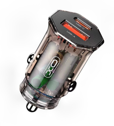 Автомобильное З/У CC50 transparent design PD20W+QC3.0 18W