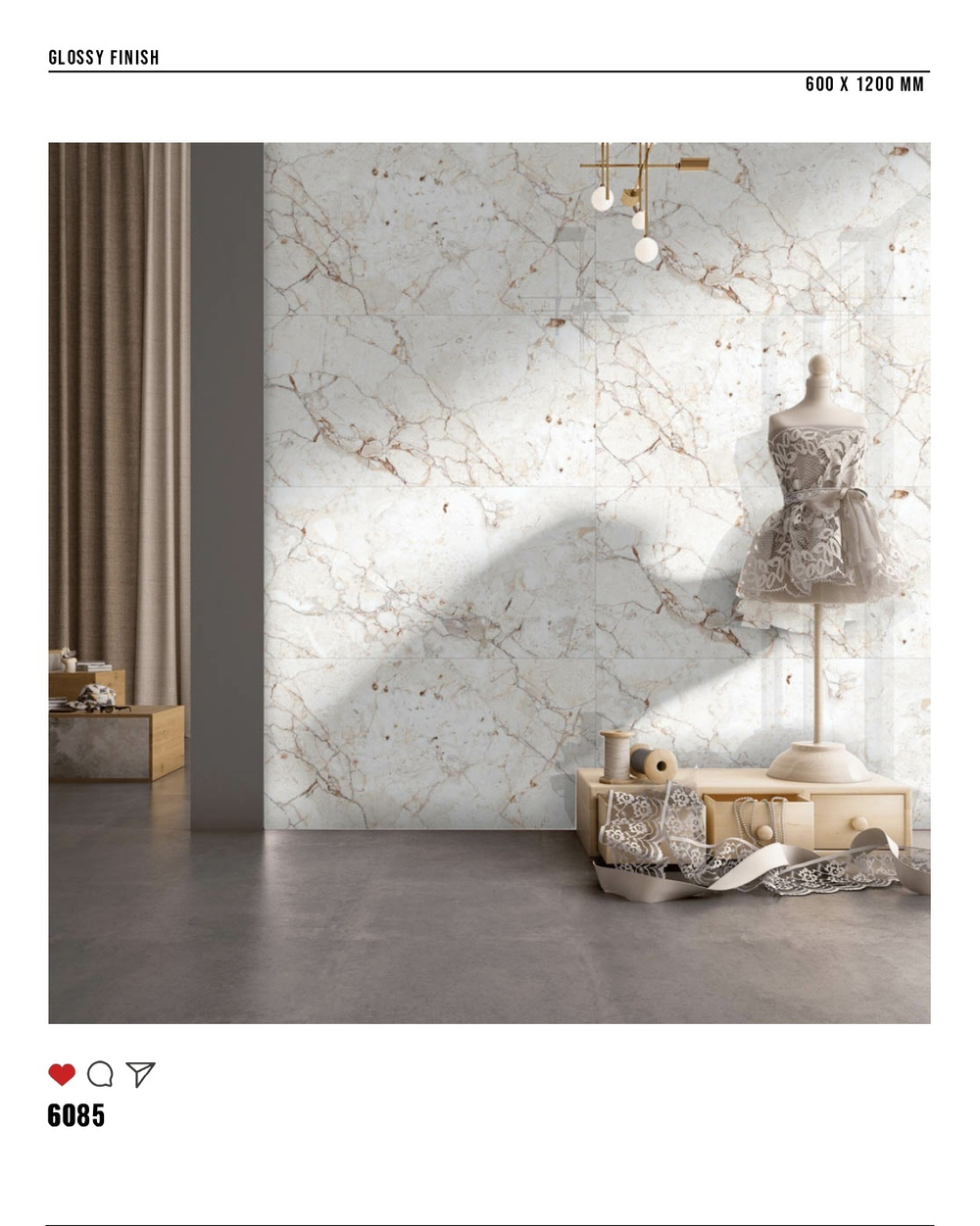 Керамогранит glossy №1 60х120, 6085