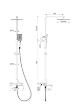 Душевая система WONZON & WOGHAND DIAMOND, Брашированный никель (WW-88739011-BN)