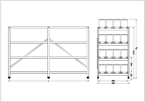 Шкафы и конструктивы 4E-PGX 4-14 H