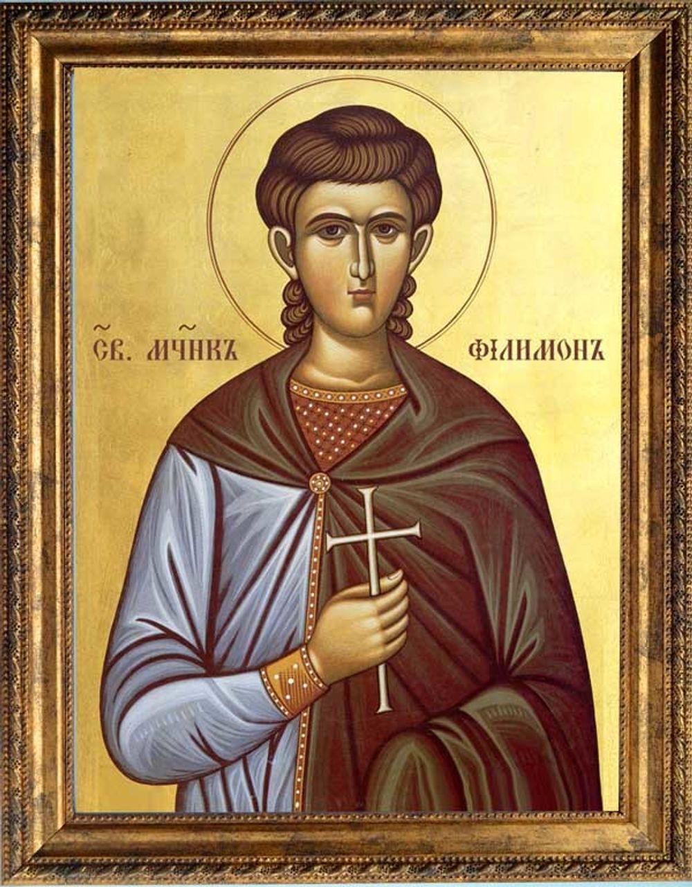 Филимон Антинойский Мученик. Икона на холсте 30х40 см
